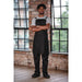 Southside Linen Blend Bib Apron Black Southside