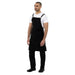 Southside Linen Blend Bib Apron Black Southside