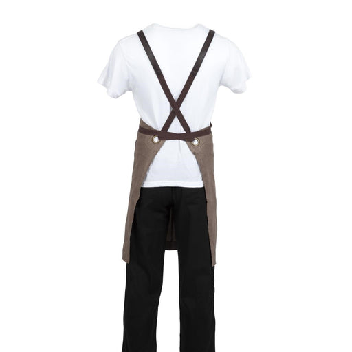Southside Linen Blend Bib Apron Chocolate Southside