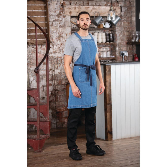 Southside Denim Bib Apron Light Blue Southside
