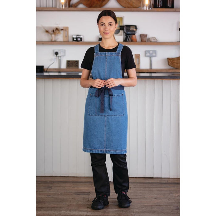 Southside Denim Bib Apron Light Blue Southside