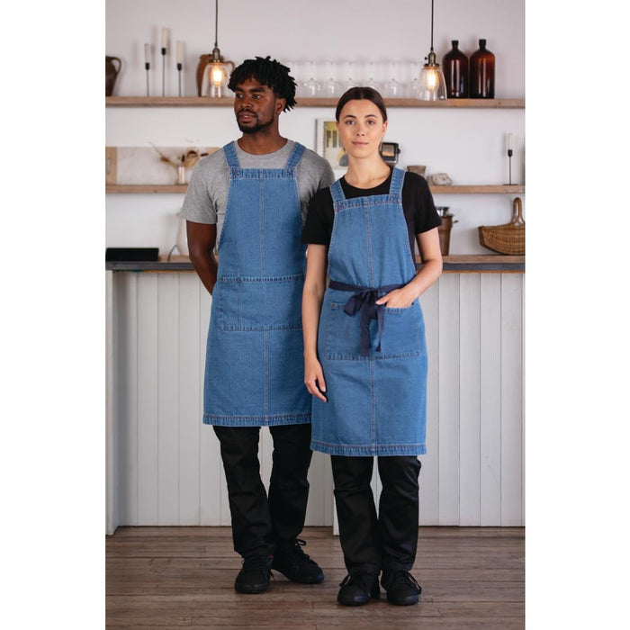 Southside Denim Bib Apron Light Blue Southside