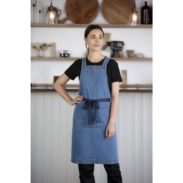 Southside Denim Bib Apron Light Blue Southside
