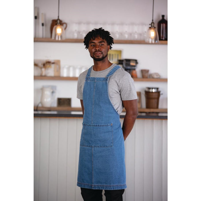 Southside Denim Bib Apron Light Blue Southside
