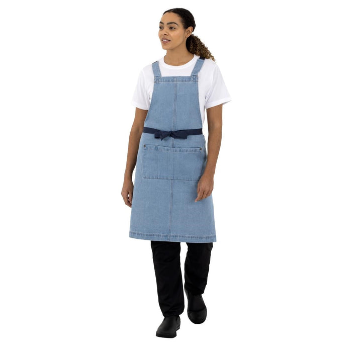 Southside Denim Bib Apron Light Blue Southside