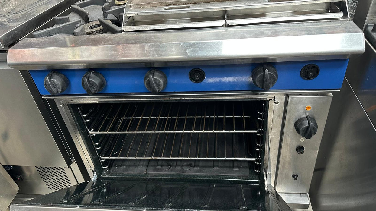 Blue Seal Evolution Series G506B - 900mm Gas Range Static Oven - Refurbished Canmac Catering Equipment