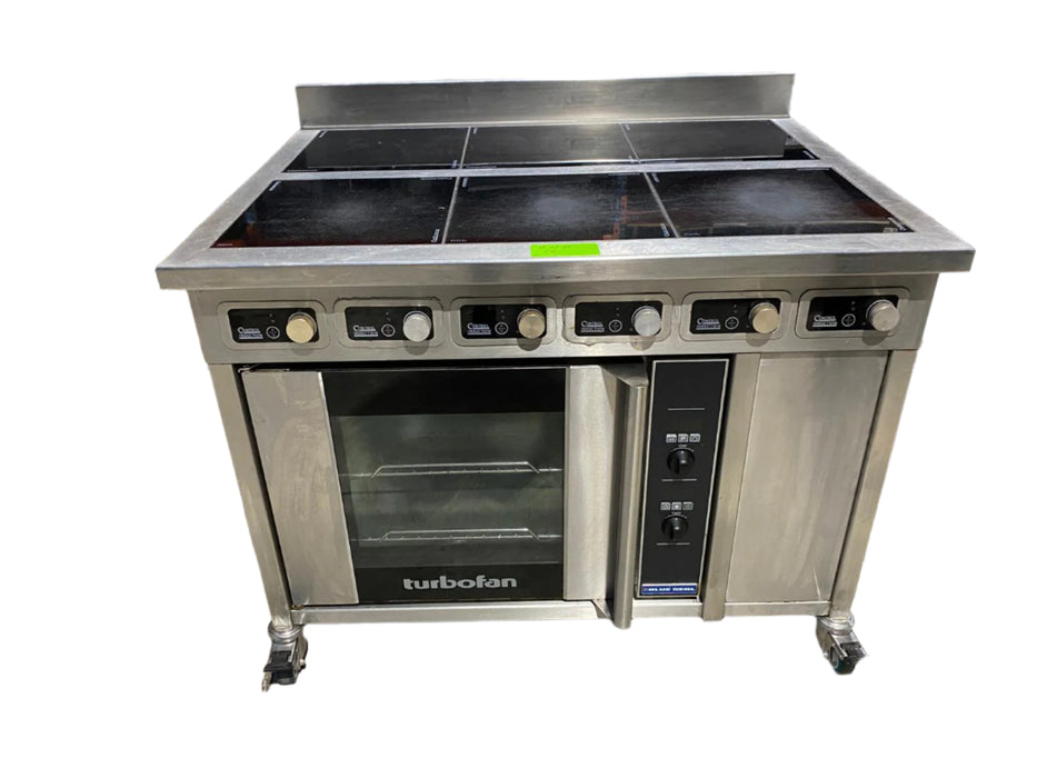 Blue Seal Turbofan Six Zone Induction Range with Convection Oven-Refurbished