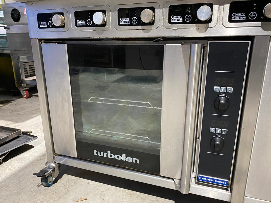 Blue Seal Turbofan Six Zone Induction Range with Convection Oven-Refurbished