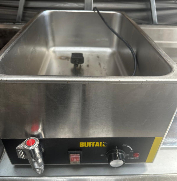 Buffalo Electric Countertop Wet Heat Bain Marie with Tap - Refurbished Canmac Catering Equipment