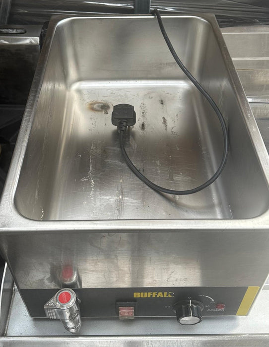Buffalo Electric Countertop Wet Heat Bain Marie with Tap - Refurbished Canmac Catering Equipment