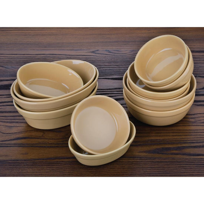 Olympia Stoneware Oval Pie Bowls 145 x 104mm (6 Pack) Olympia