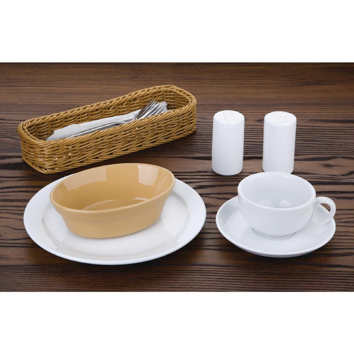 Olympia Stoneware Oval Pie Bowls 161 x 116mm (6 Pack) Olympia