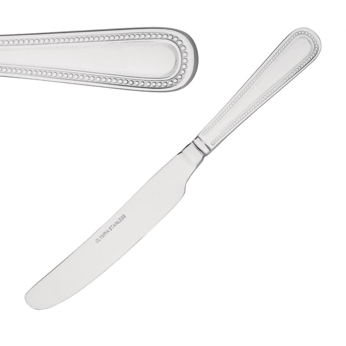 Olympia Bead Solid Handle Table Knife (12 Pack) Olympia