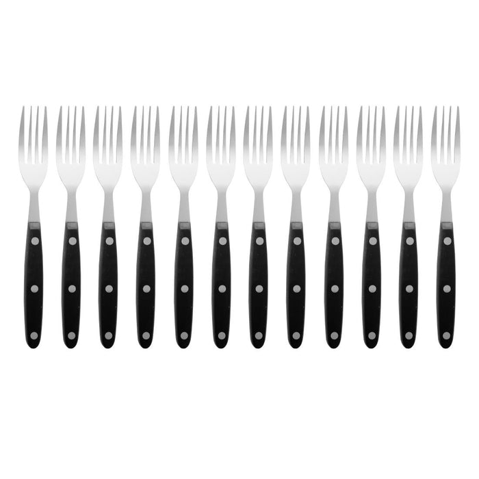 Olympia Steak Forks Black Handle (12 Pack) Olympia