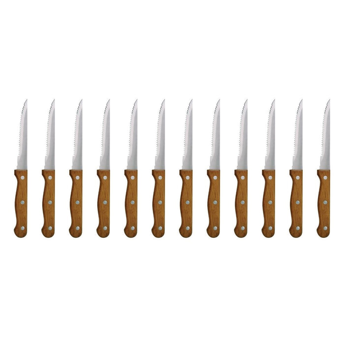 Olympia Steak Knives with Merbau Wood Handles (12 Pack) Olympia