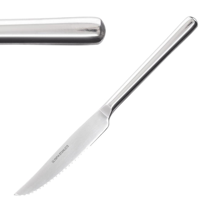 235(L)mm | 9 1/4". Serrated Blade. Pack Quantity: 12. Material: 18/0 Stainless Steel