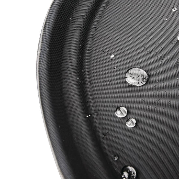 Olympia Kristallon Polypropylene Oval Non-Slip Tray Black 685mm Olympia
