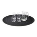 Olympia Kristallon Polypropylene Oval Non-Slip Tray Black 685mm Olympia