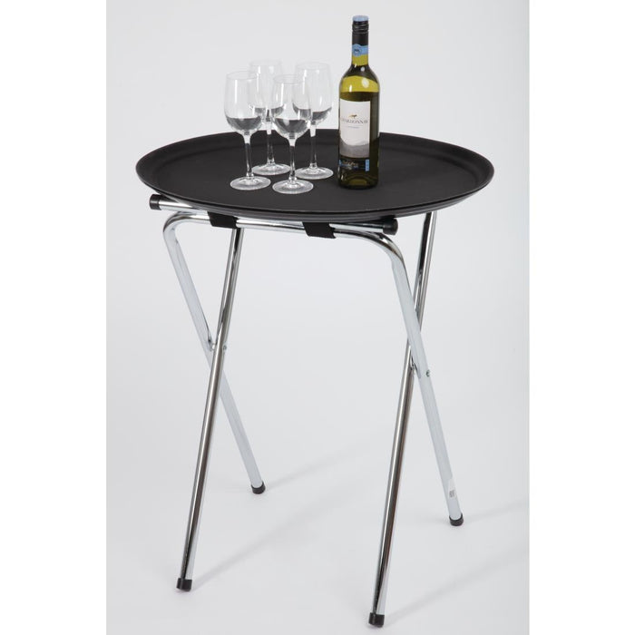 Olympia Chrome-Plated Steel Folding Tray Stand Olympia
