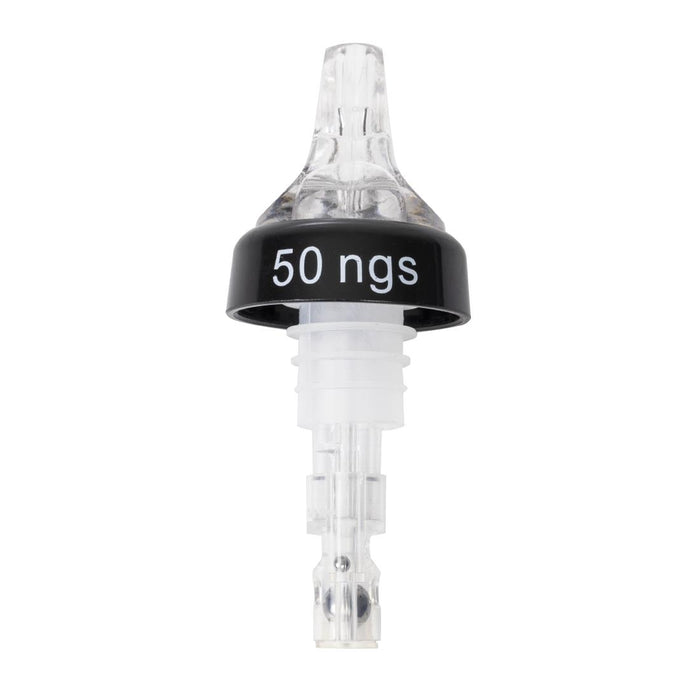 50ml measure. Not CE stamped. Fast pour speed