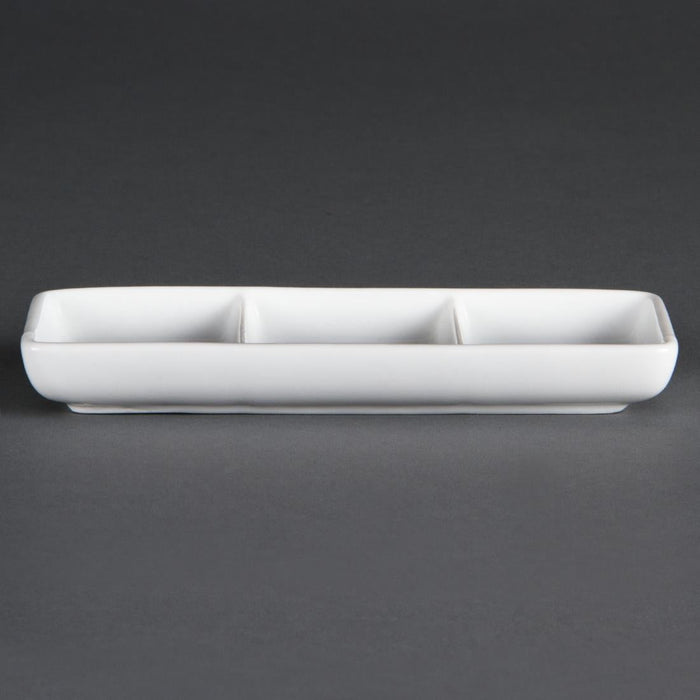 Olympia Whiteware 3 Section Dishes (12 Pack) Olympia