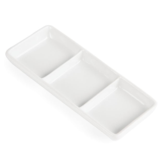 Olympia Whiteware 3 Section Dishes (12 Pack) Olympia
