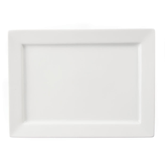 Olympia Whiteware Wide Rim Rectangular Platter 400x295mm Olympia