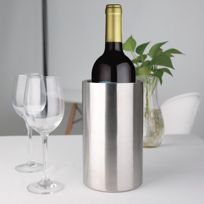 Olympia Brushed Stainless Steel Wine & Champagne Cooler Olympia
