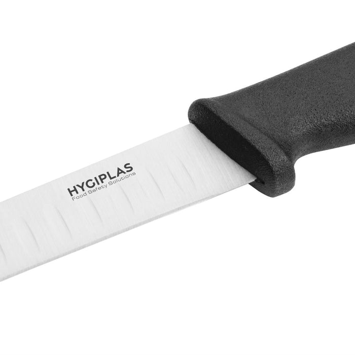 Hygiplas Scalloped Utility Knife Black 12.5cm Hygiplas