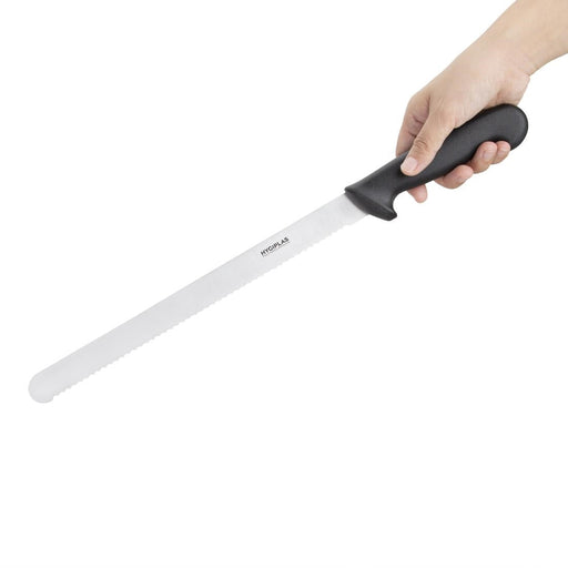 Hygiplas Serrated Slicer Black 30cm Hygiplas
