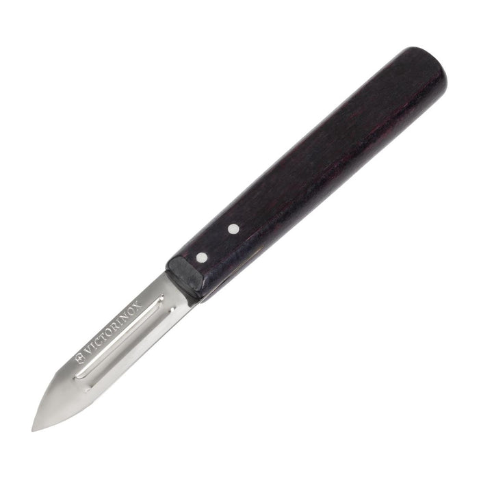 Double sided stainless steel blade. Attractive rosewood handle.