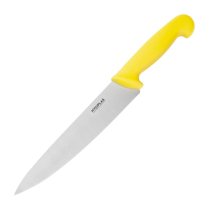 Blade Length: 8.5". Weight: 160g. Yellow for cooked meat