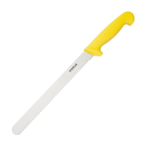 Blade Length: 10". Weight: 110g. Yellow for cooked meat