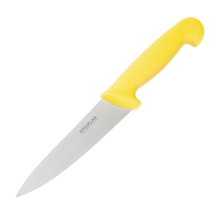 Blade Length: 6.5". Weight: 120g. Yellow for cooked meat