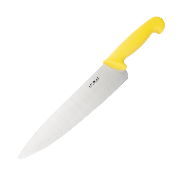 Blade Length: 10". Weight: 190g. Yellow for cooked meat