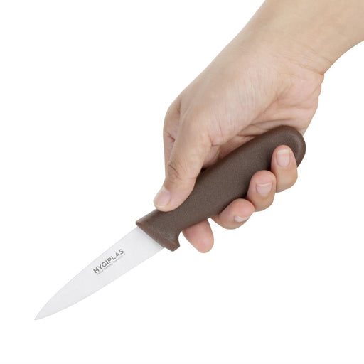 Hygiplas Paring Knife Brown 8.3cm Hygiplas