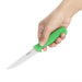 Hygiplas Serrated Vegetable Knife Green 10.5cm Hygiplas