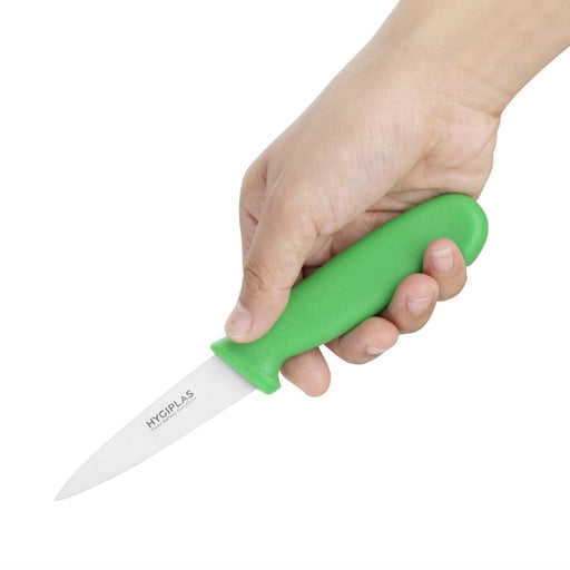 Hygiplas Paring Knife Green 8.3cm Hygiplas