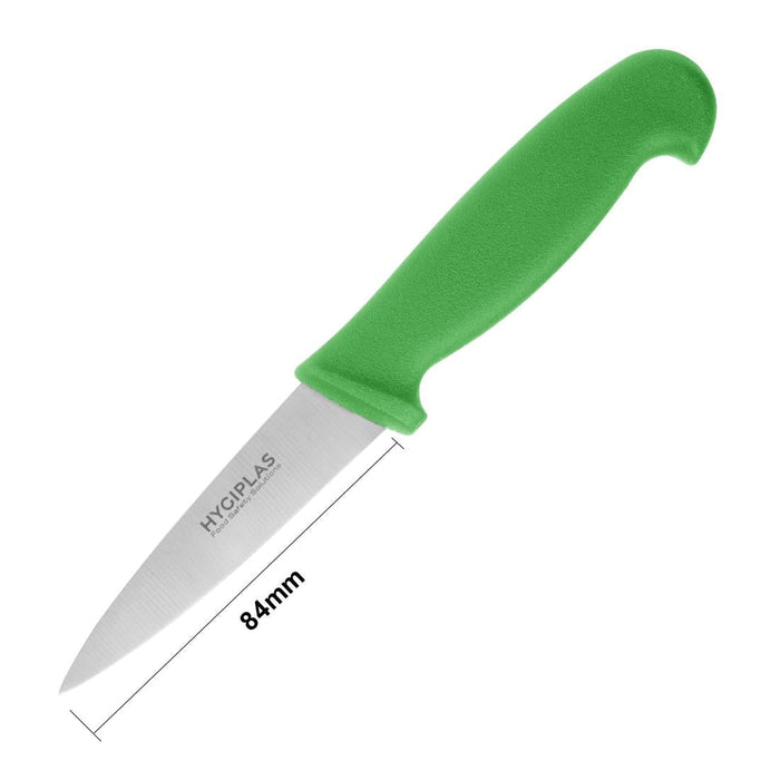 Hygiplas Paring Knife Green 8.3cm Hygiplas