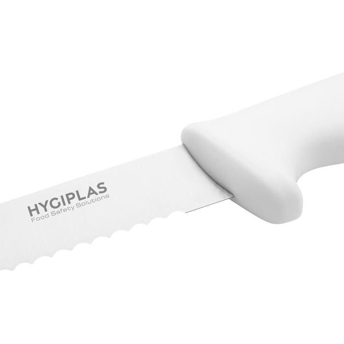Hygiplas Serrated Slicer White 24.8cm Hygiplas