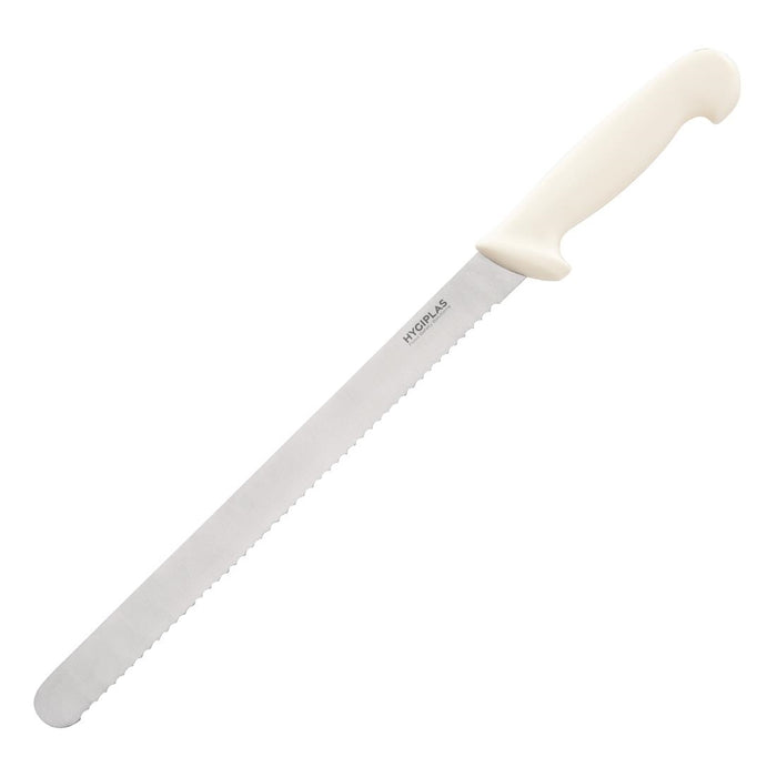 Blade Length: 12". Weight: 120g. White for dairy and bakery