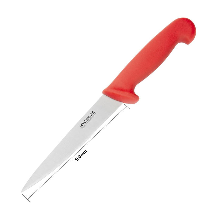 Hygiplas Fillet Knife Red 15cm Hygiplas