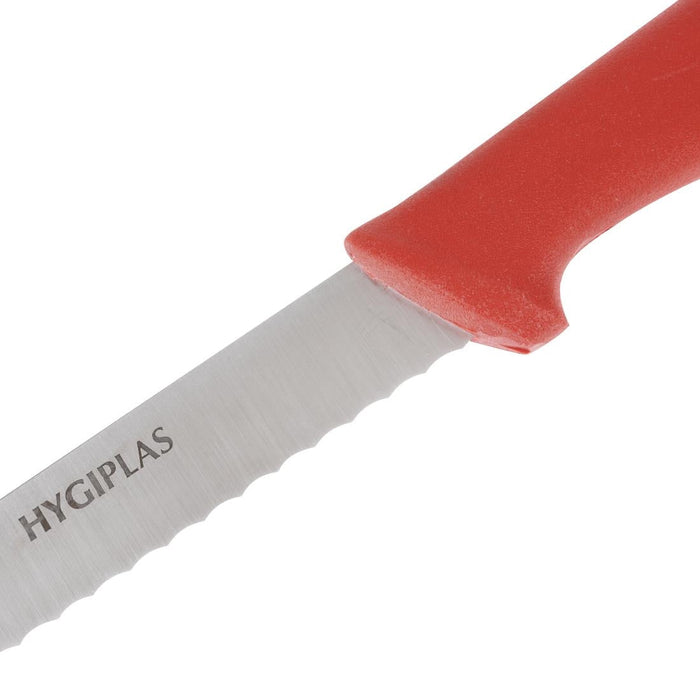 Hygiplas Serrated Slicer Red 25.5cm Hygiplas