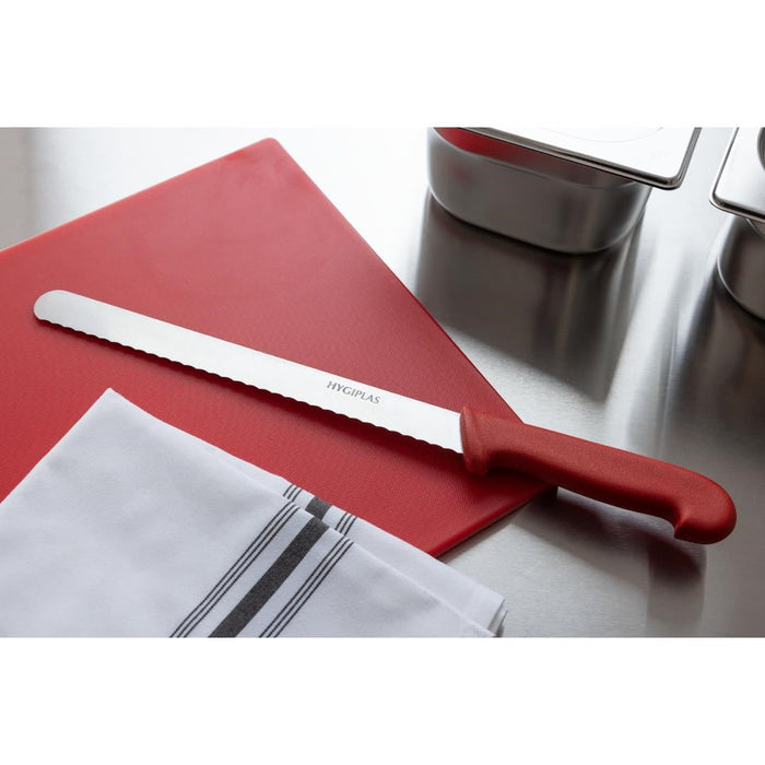 Hygiplas Serrated Slicer Red 25.5cm Hygiplas