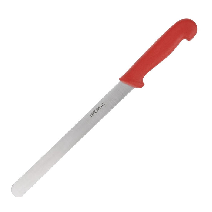 Blade Length: 10". Weight: 110g. Red for raw meat
