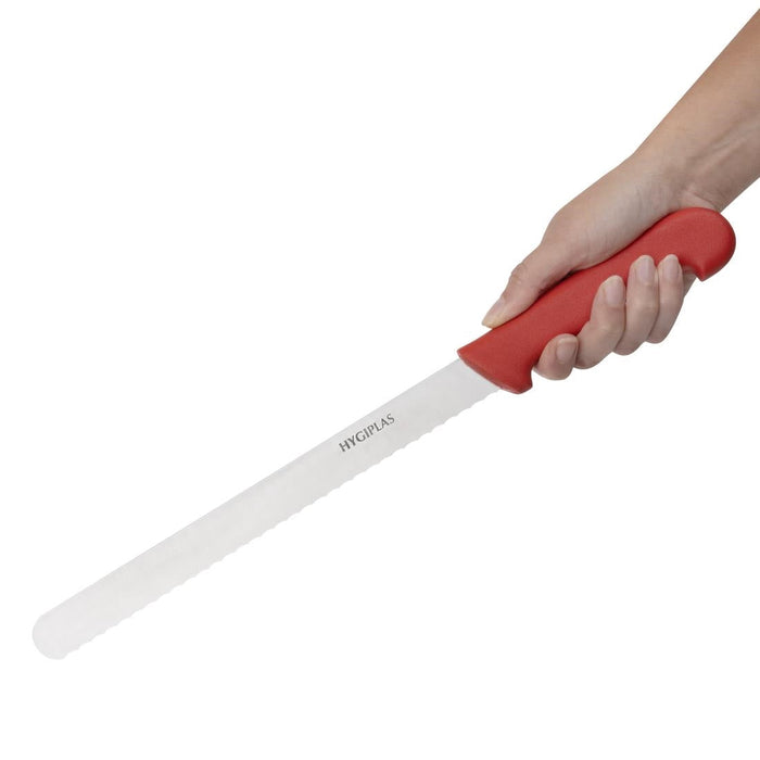 Hygiplas Serrated Slicer Red 25.5cm Hygiplas