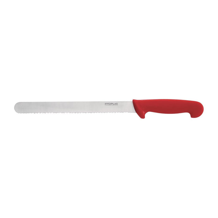 Hygiplas Serrated Slicer Red 25.5cm Hygiplas