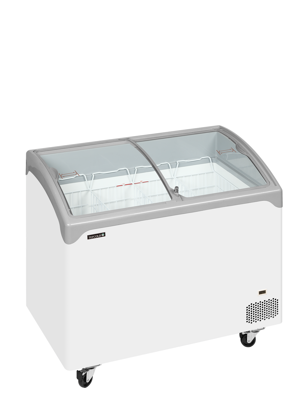 Fancy Freezer Ice Cream Freezer Elegant Chest Freezer With Curved Sliding Glass Lids ...