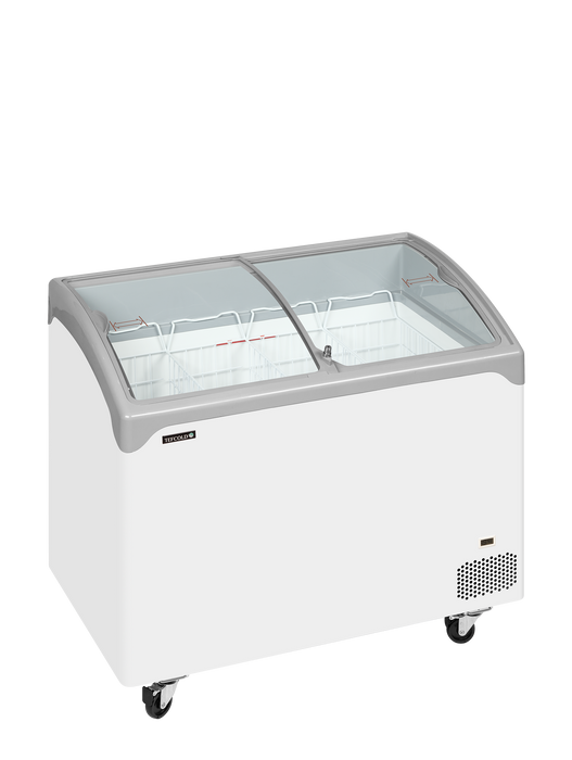 Ice Cream Freezer Elegant Chest Freezer With Curved Sliding Glass Lids