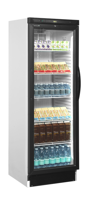 Tefcold SC381 L/H Glass Door Display Fridge with Left Hand Hinge